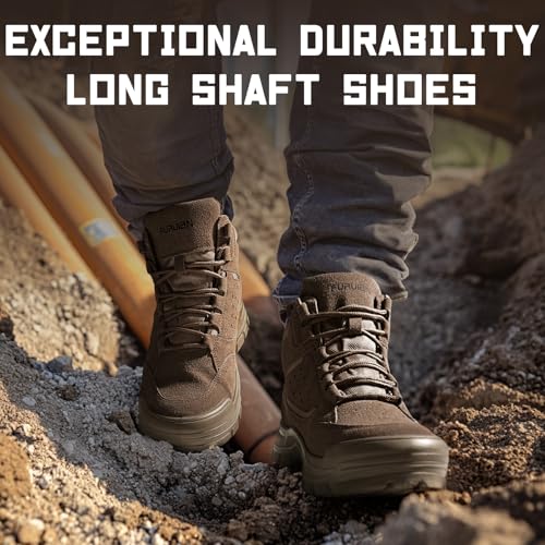 Image of Furuian Steel Toe Boots for Men Women Lightweight Work Boots Pioneer Series | ASTM Certificated Safety Shoes, Width Option, Non Slip Rubber Sole, Comfortable Work Shoes for Construction, Warehouse, Yard