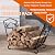 Skypatio Firewood Rack Indoor, Foldable Firewood Holder Outdoor Rustproof Wrought Iron Fireplace Log Holder, Firewood Storage Rack for Fireplace/Fire Pit, Black
