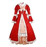 LYLAS Women's Halloween Anime Red Dress Cosplay Costume (Female-Large)