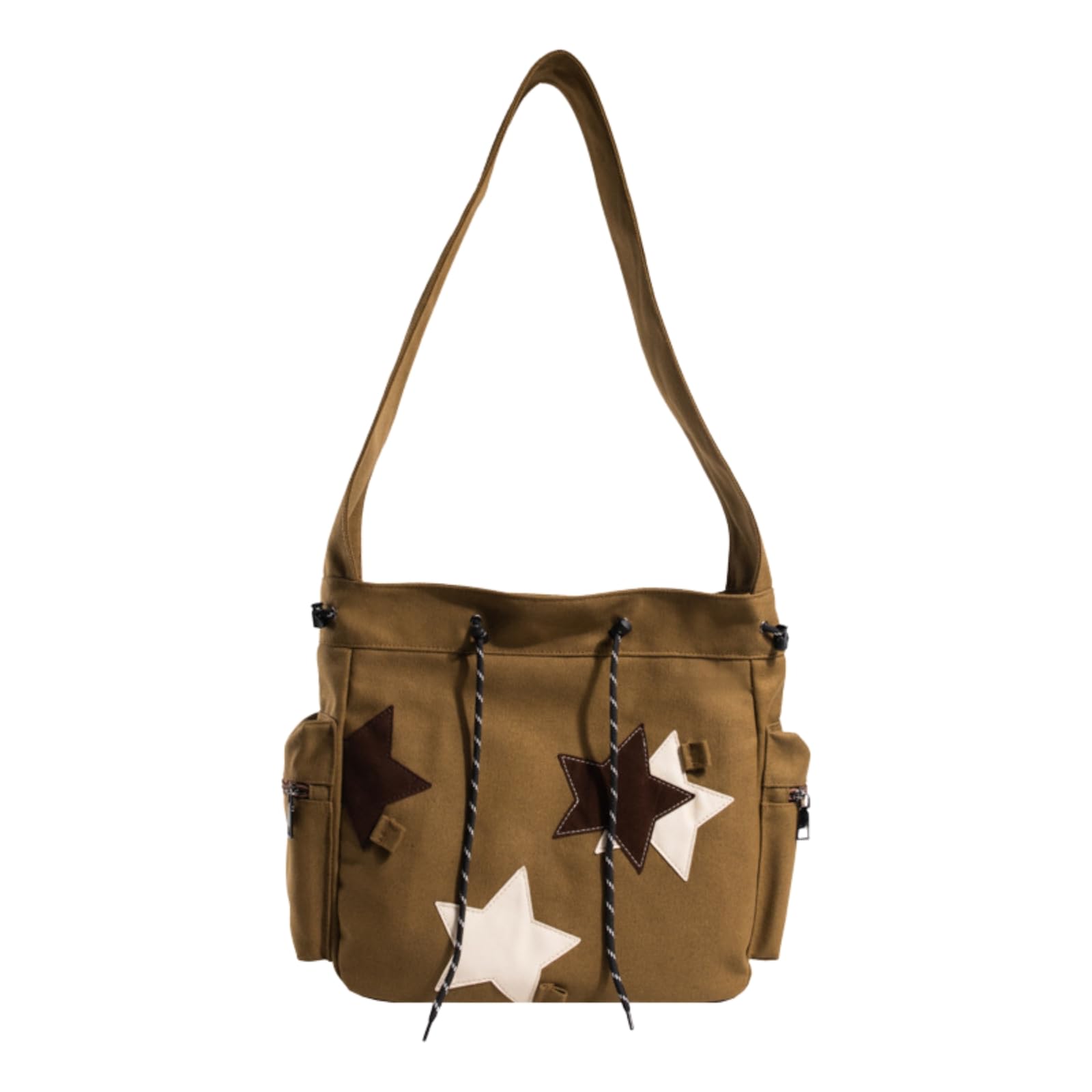 Y2K Star Canvas Messenger Bag, Cute Tote Bags Aesthetic, Small Shoulder Travel Crossbody Bags For Women