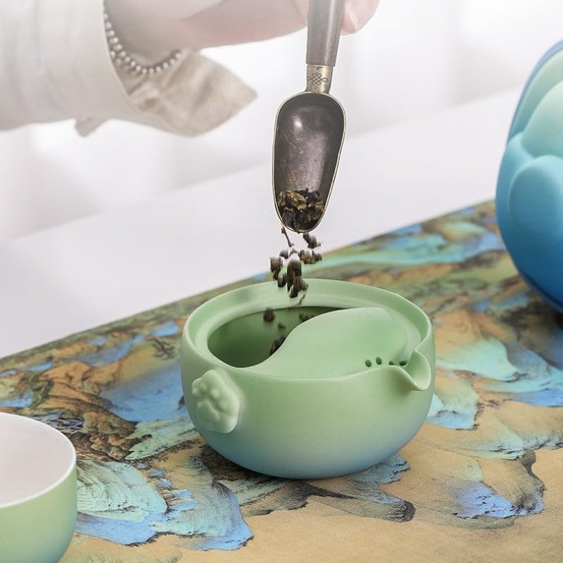 Zestawy naczyń do herbaty na zewnątrz podróżne przenośne zewnętrzne kempingowe ceramiczne narzędzia do parzenia herbaty kung fu gradient czajniczek herbata miłośnicy kultury prezenty