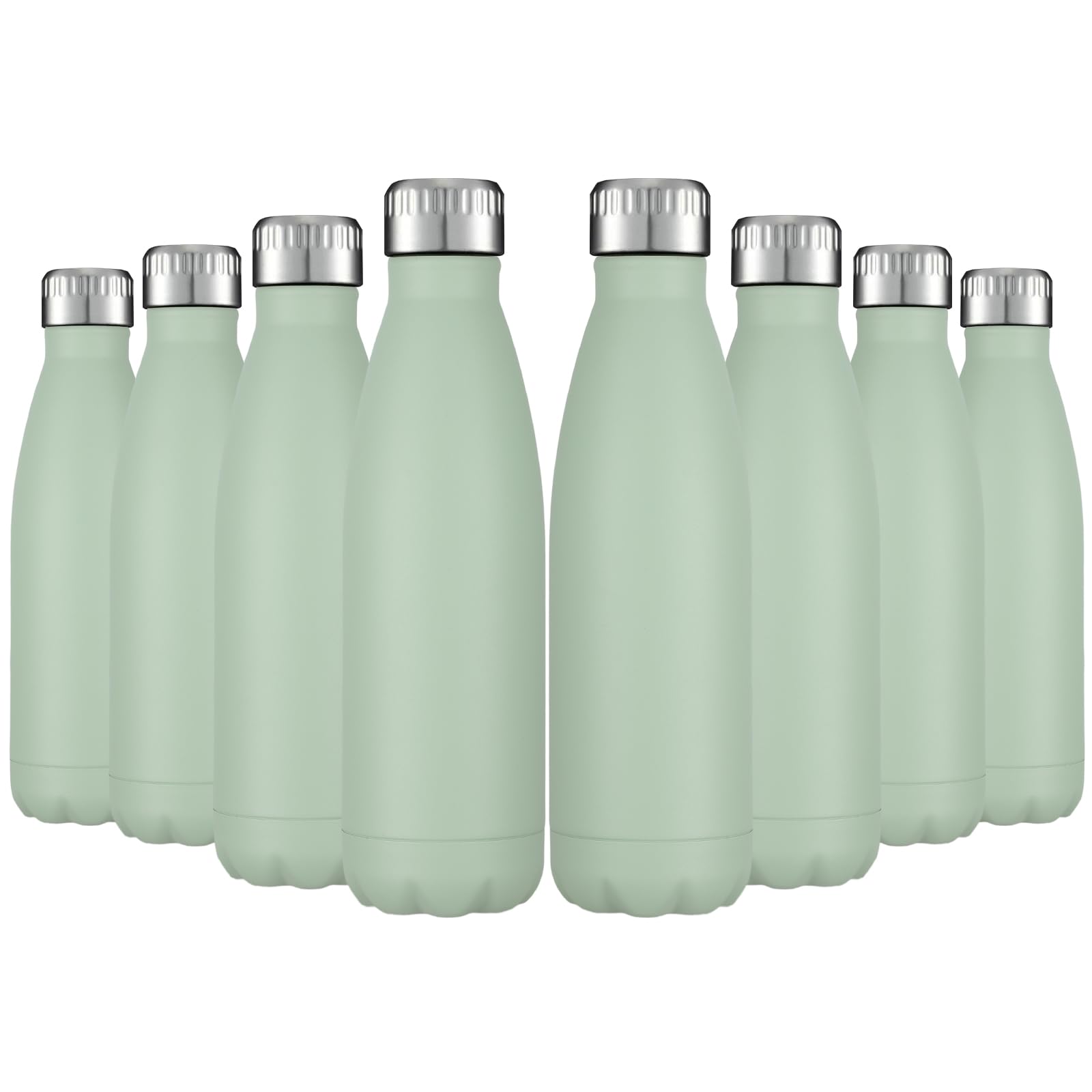 HASLE OUTFITTERS 17oz Stainless Steel Water Bottles Bulk, Vacuum Insulated Water Bottles Double Walled Powder Coated Reusable Metal Sports Water