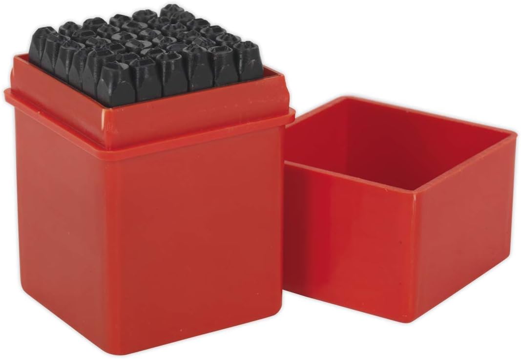 Sealey AK9296 Letter and Number Punch Set, 60mm Long, Pack of 36