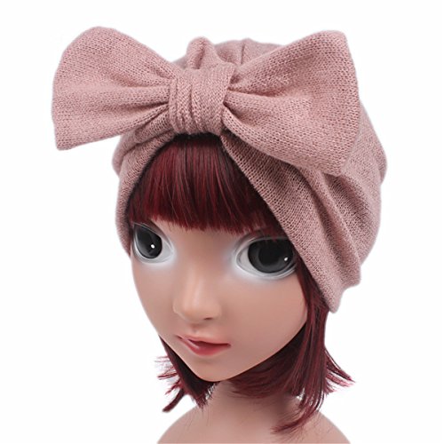 Qhome Kids Jersey Bow Turban Hats for Kids Girls Gift Kids Headcover Chemo Bandana Hijab Wool Blend Hat Indian Caps2