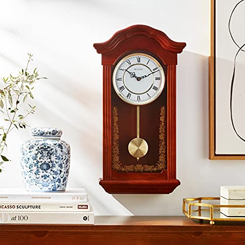 Bulova C4443 Baronet Chiming Clock, Mahogany #TOP4