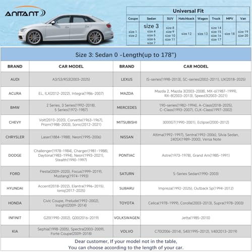 Image of Durability Waterproof All Weather Small Car Cover for Automobiles Sedan Protector Outdoor Car Cover for Automobiles Fit Audi A3 Under 179 inch