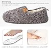 EverFoams Damen Winter Warme Hausschuhe Kunstwolle Memory Foam Geschlossen Pantoffeln, grau, 38/39 EU #2
