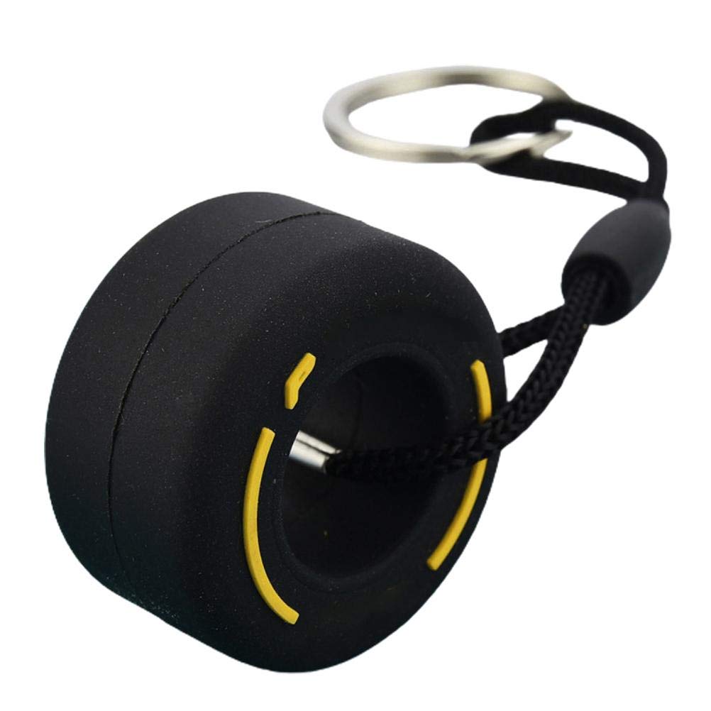 Fencelly Small Tire Keychain - Ultra Soft Rubber Tire Key Ring Simulation Cartoon Small Tire Keychain for Car Decoration Accessories