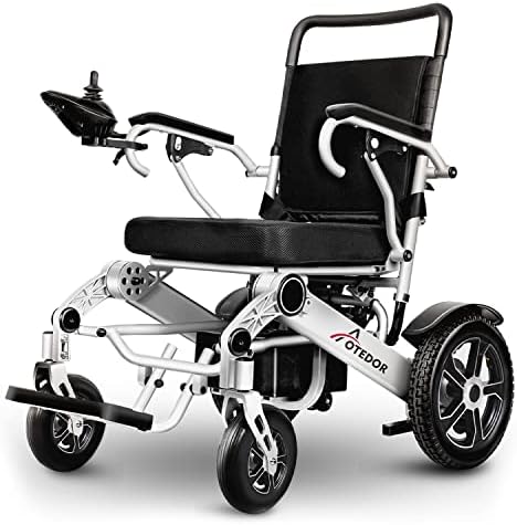 25 Miles Long Travel Range, Aotedor Electric Wheelchair for Adults Intelligent Power Wheelchairs Lightweight Foldable All Terrain Motorized Wheelchair for Seniors Compact Portable Airline Approved