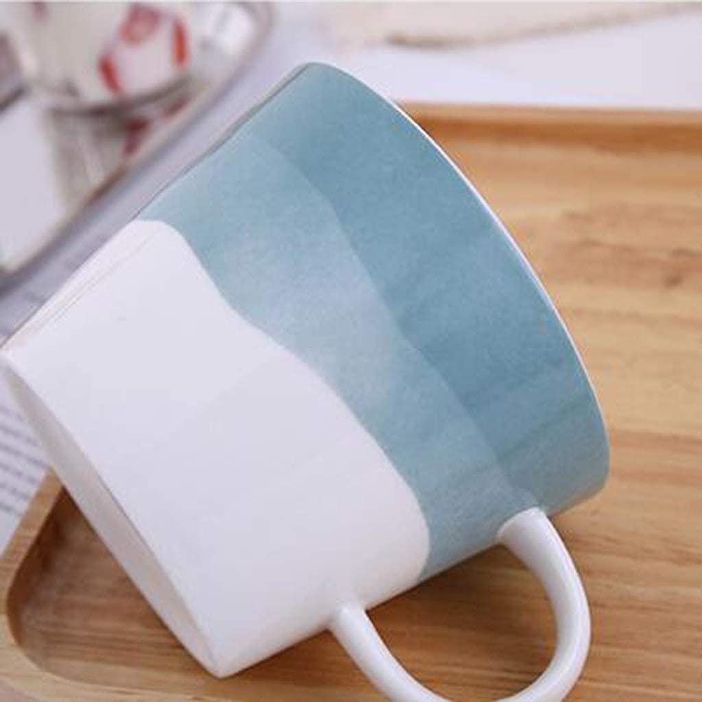 Taza de Café de Té Ceramic Mug Simple Morning Mug Milk Coffee Tea Breakfast Porcelain Cup para té de la tarde(A)