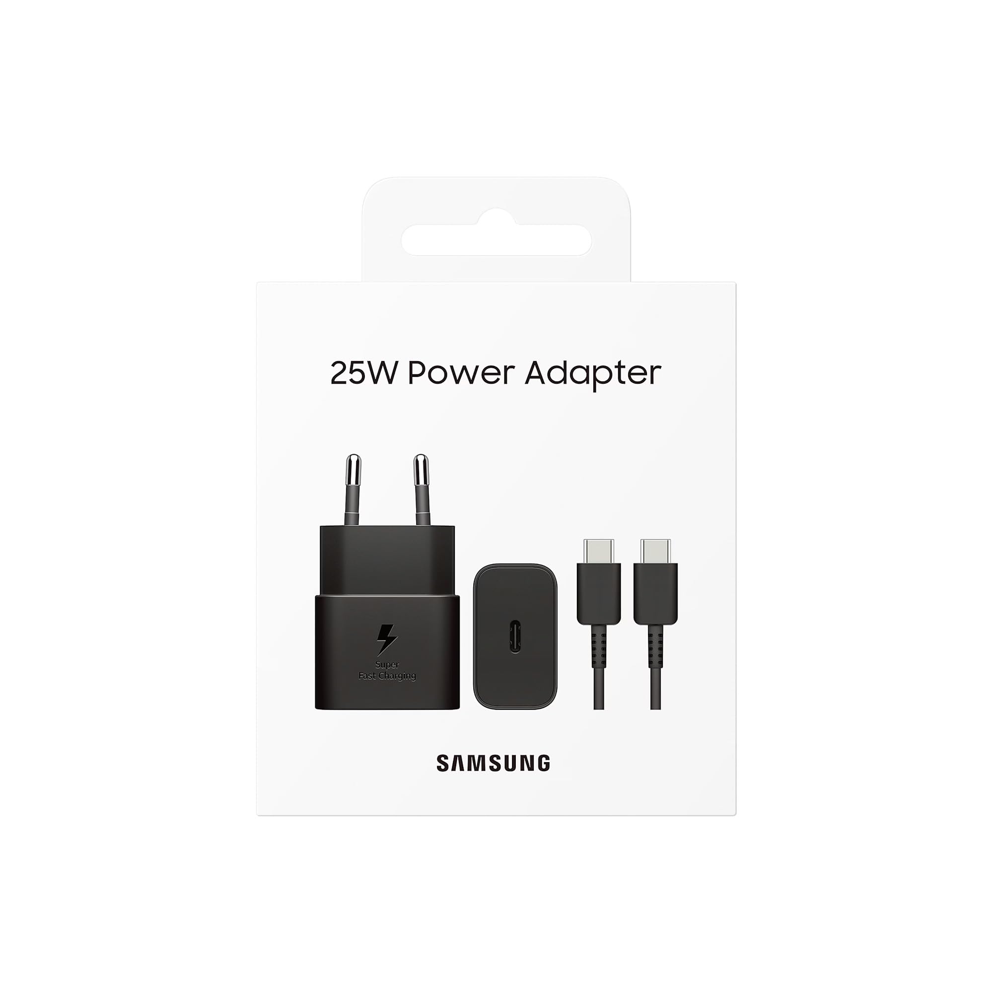 Samsung EP-T2510X Caricatore originale da 25W, Porta USB-C (con Cavo), Nero