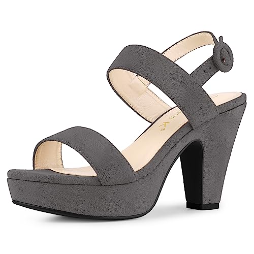 Image of Allegra K Women's Slingback Platform Heels Chunky High Heel Sandals