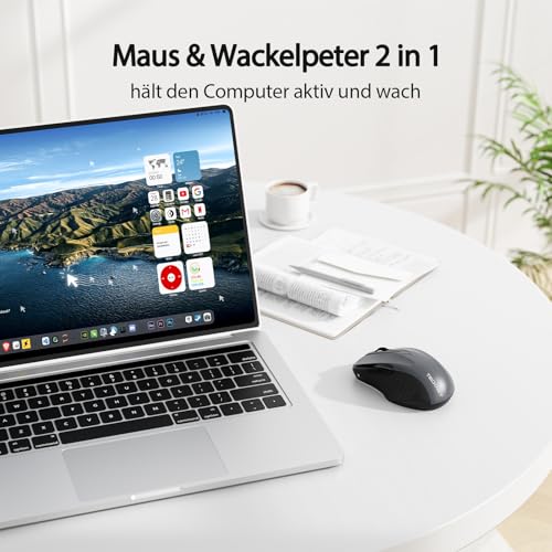 TECKNET Bluetooth Maus, Wiederaufladbare Maus Kabellos(BT 5.0/3.0 + 2.4G) – Ansicht 2