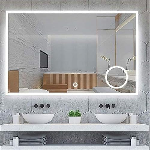 DAZZLIZE MIRROR Wall Mirror Bedroom Glass with Touch Sensor and T...