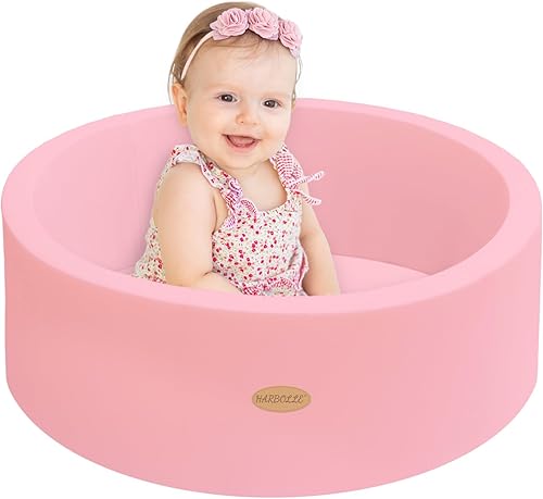 Vista 14 de Piscina de Pelotas para Bebés 35.4" Espuma Viscoelástica Suave Redonda Piscinas de Pelotas NO Incluye Pelotas Corralito Interior Exterior para Bebés