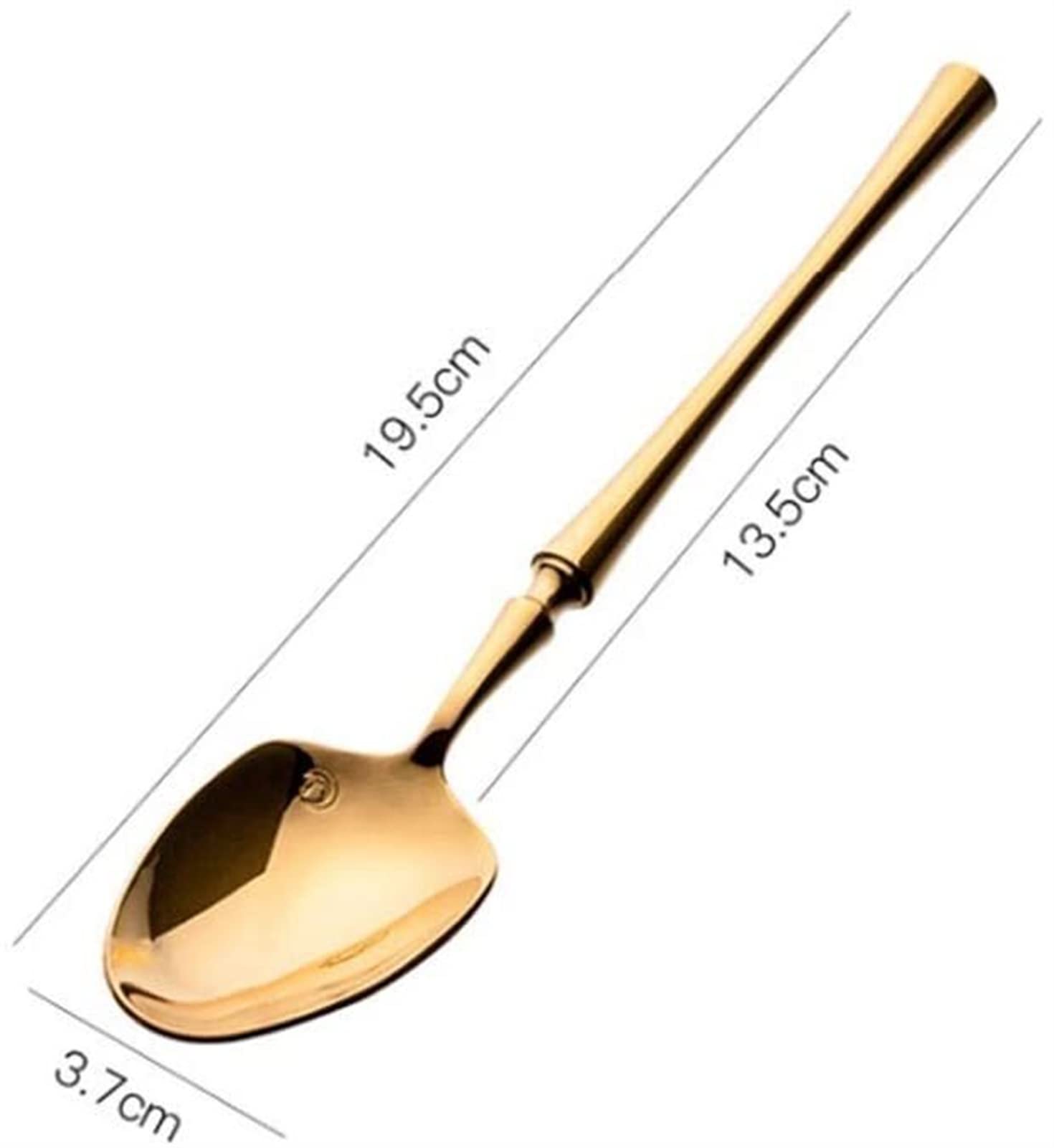 Löffel Restaurants Edelstahllöffel, Gold 4-teiliger Suppenlöffel Mit Langem Griff, Für Zuhause, Küche, Restaurant, Dessert, Kaffeelöffel, 7,67 Zoll Esslöffel Hause(B)