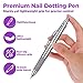 DOPENSPI 2PCS Nail Dotting Pen, 5-in-1 Nail Dotting Tool Ballpoint Pen Design Double End Nails Art Pens Dottings Tools Manicure Art Tools for Nails DIY Salon