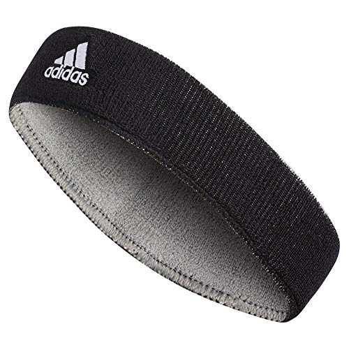 adidas Interval Reversible Headband, Black/White/Aluminum 2, One Size