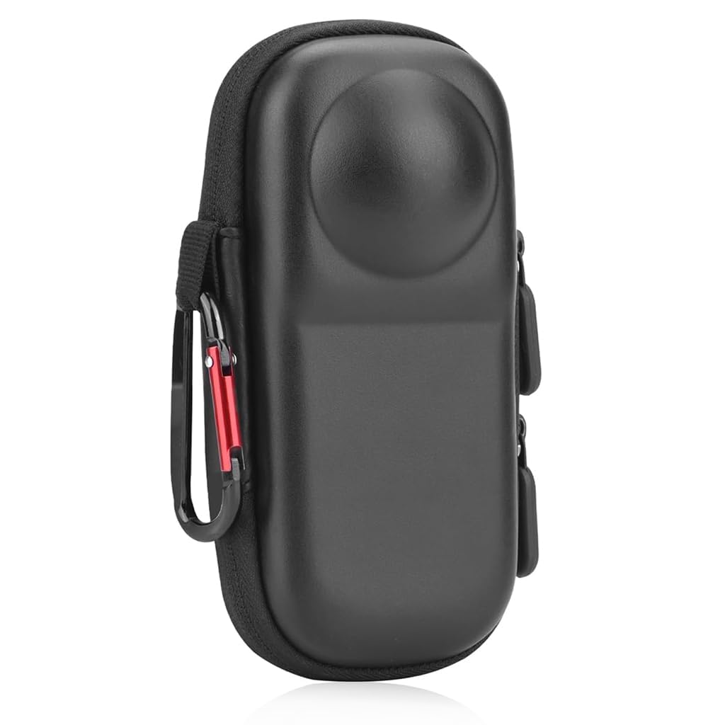 Small Portable Bag for Insta360 X5 X4 (for Original Lens Cap) Hard Carrying Case Travel Protector with Wrist Strap Carabiner for Insta 360 X5 X4 Camera-image-31