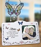 Mom Gift Set - Mom Butterfly Suncatcher - Mother Picture Frame with Butterfly Decorations and Mom Poem - Gifts for Her - Birthday Gifts for Mom - Mother-in-law - Grandama