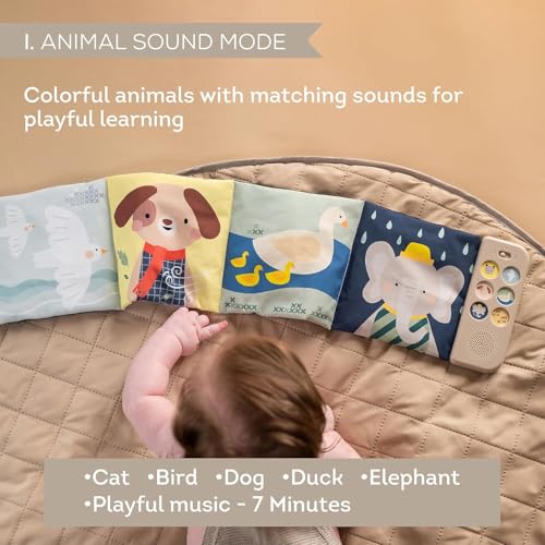 Taf Toys Newborn Soothing Book Baby Sound Books with Animal & Nature Sounds - Musical Toys for Toddlers 1-3 - Sensory & Calming for Tummy Time, pram, Stroller Ideal Gifts for 0-1 Year Old Boys Girls - Image 4