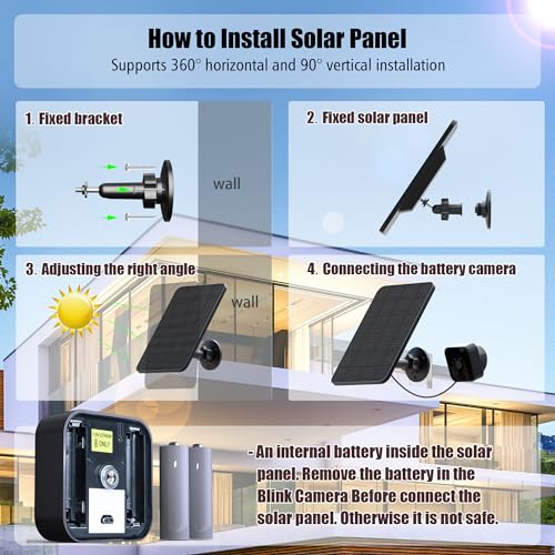 image for Rhorawill 4 Pack Solar Panel for Blink Outdoor 4(4th Gen)/Blink Outdoo