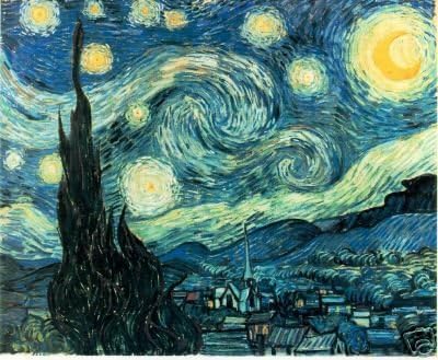 Póster de Van Gogh - Póster de noche estrellada (16 x 20 pulgadas)