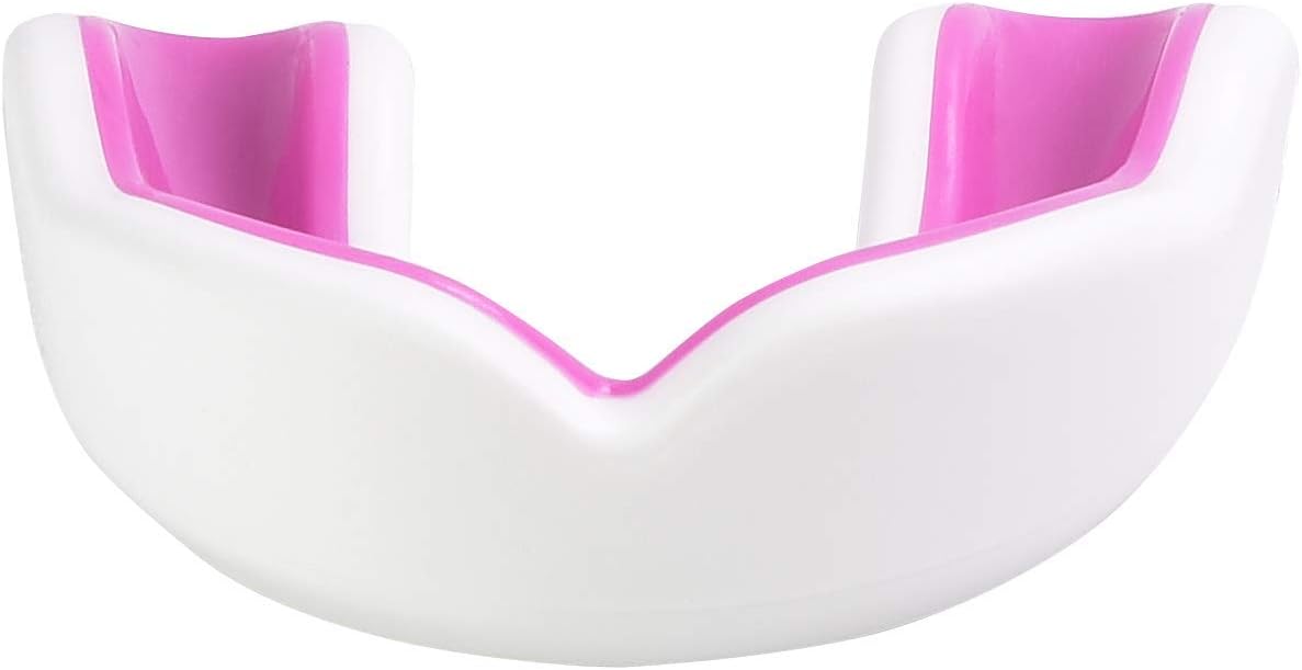 Oral Mart White/Pink Youth Mouth Guard for Kids - Youth Mouthguard for Karate, Flag Football, Martial Arts, Taekwondo, Boxing, Football, Rugby, BJJ, Muay Thai, Soccer, Hockey (with Free Case) : Sports & Outdoors