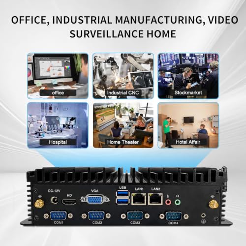 Nekiuy Fanless Mini PC, Core i5-7200U, Windows 11 Pro, 8GB RAM, 256GB SSD, 6 COM Ports, Dual LAN, 4K HD, VGA, 24/7 Operation Mini Computer by Nekiuy - Used condition - Image 8