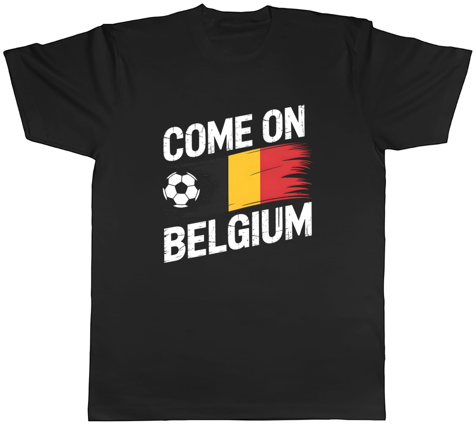 Shopagift Come on Belgium Supporter Football Fan Mens Black T-Shirt Tee