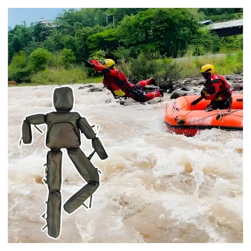 Water Simulation Swim Dummy for Kids/Adults, Large Water Rescue Training Equipment for School/Community/Fire Brigade, 1.7 1.75 M Drowning Drill Model, Waterproof(Gray,170cm-30kg)