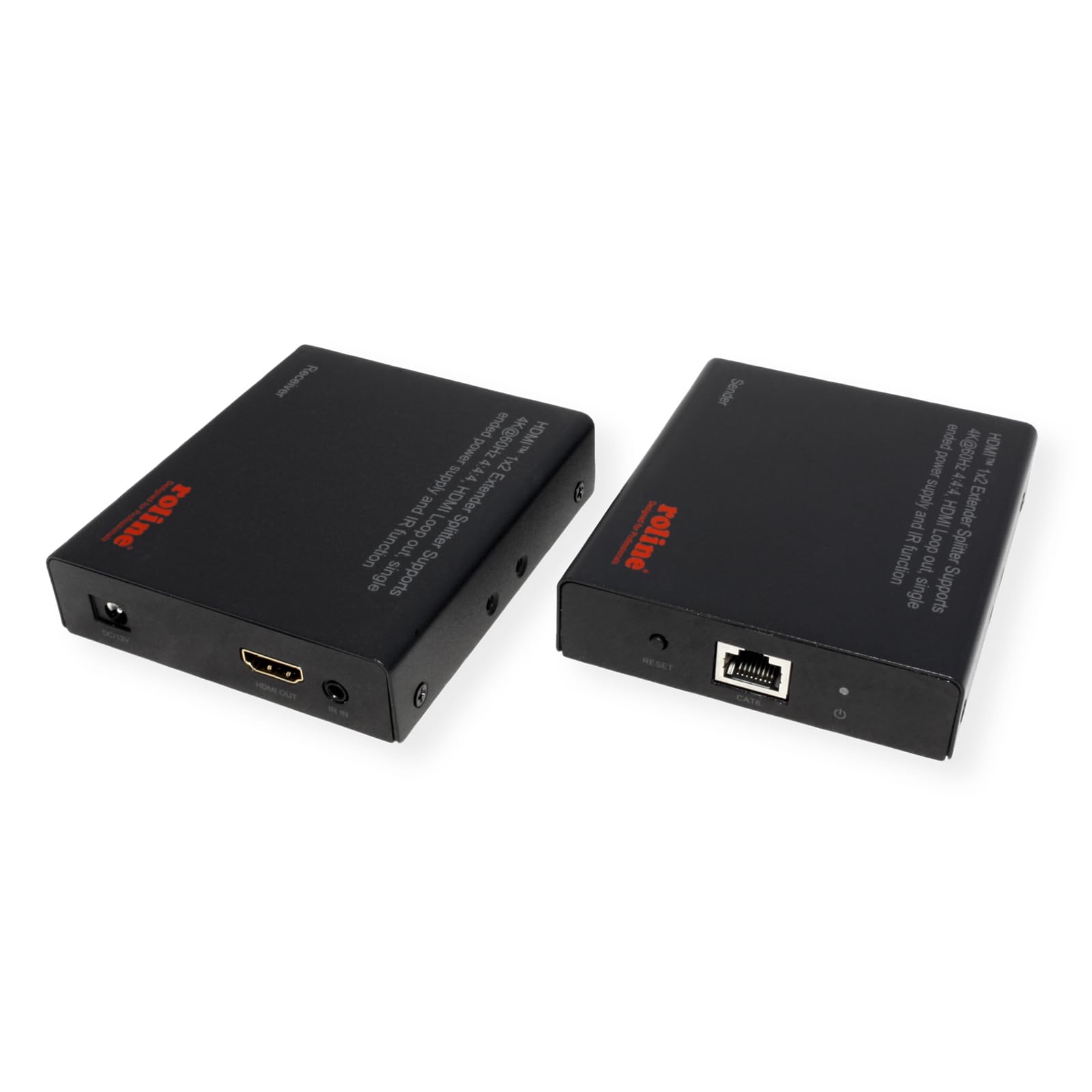 Divisor HDMI ROLINE para cable Cat.6A extensor de vídeo digital UHD de 70 metros 8
