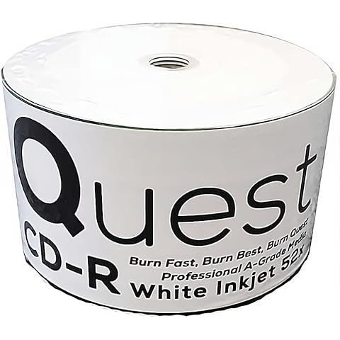 Quest 50 Pack Inkjet CD-R Discs Cover