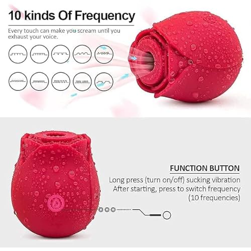 Rose Vibradors Sugador de Clitóris e Mamilo 10 Pulsações Rose Brinquedos Sexuais