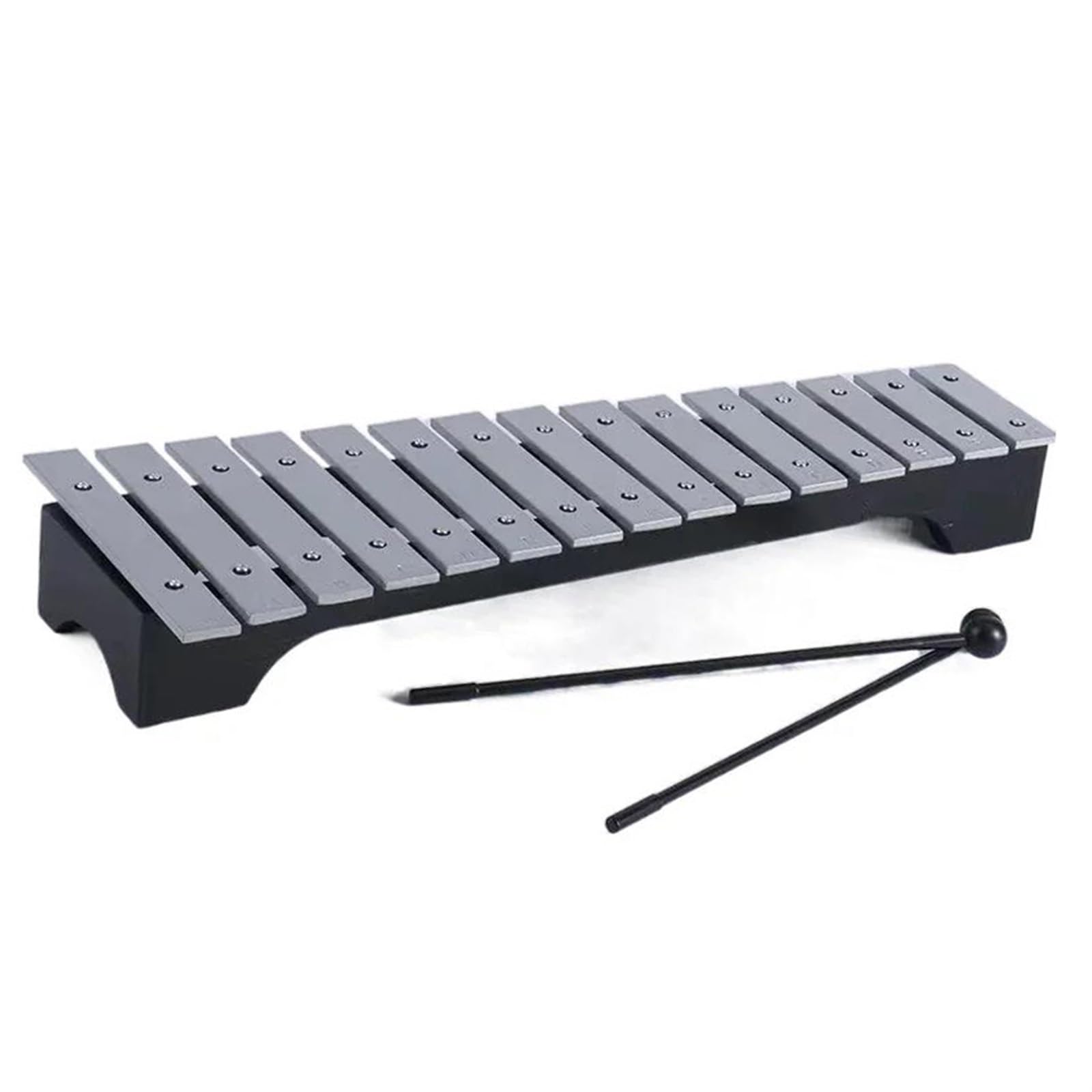 Ksylofon Muzyczny Profesjonalny Instrument Perkusyjny 2 Młotki Ksylofon 15-tonowe Zestawy Perkusyjne Do Organów Z Płytą Aluminiową