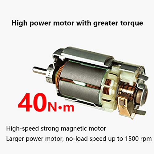 QHYXT 20-V-Akku-Bohrmaschine, Elektro-Bohrschrauber, 3/8-Zoll-Schnellspannfutter aus Metall, 2-Gang-Einstellung, 15 + 1… – Bild 3