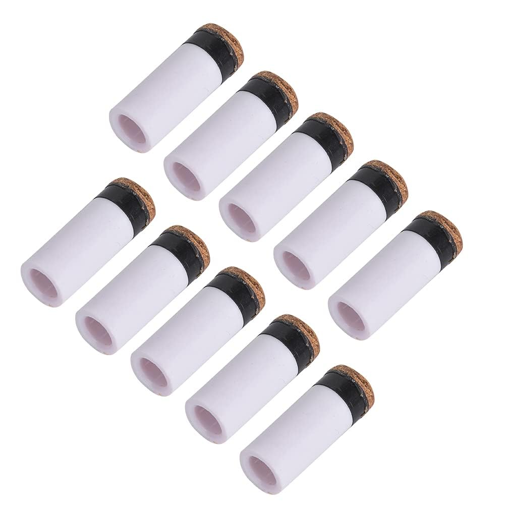 Alomejor 10PCS Snooker Pool Cue Tip Replacement Optional Size with 10mm 11mm 12mm and 13mm Cue Tips, No Glue or Tools Required (13mm)