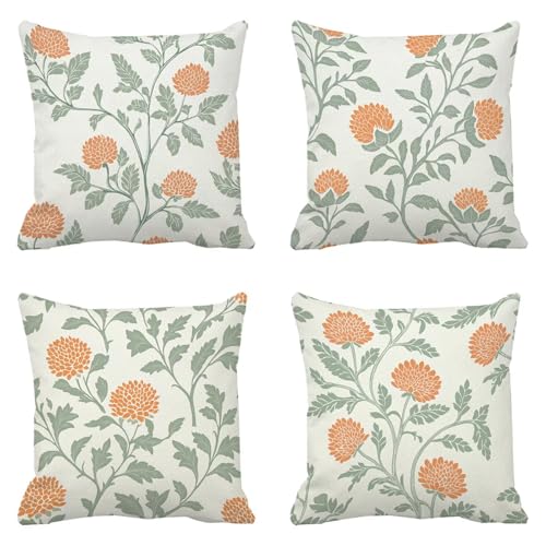 Coussin extérieur imperméable vert 45x45 anti-tache pour terrasse - 2