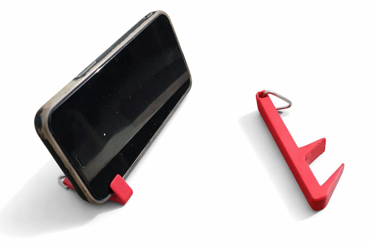 Red Keychain Mobile Stand, Portable Phone Holder with Metal Ring, Desk Stand-picture-15