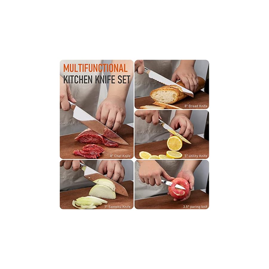 Knife-Set-for-Kitchen-with-Block-Sharp-Knife-Set-6-Piece-High-Carbon-Mirror-Polishing-Stainless-Steel-Chef-Knife-Set-with-Gift-Box Topfeel Knife Set for Kitchen with Block, Sharp Knife Set 6 Piece, High Carbon Mirror Polishing Stainless Steel Chef Knife Set with Gift Box