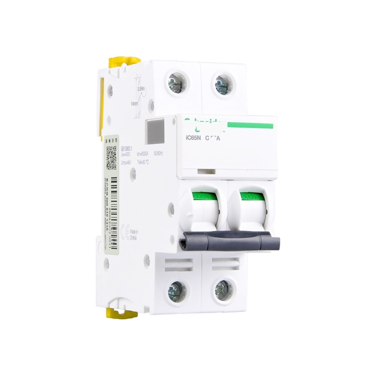 GVBAEPIEO ACTI9 IC65N Small Circuit Breaker 2-Level 1 to 63A Illuminated Micro-Breaker Switch(IC65N-C25A/2P)