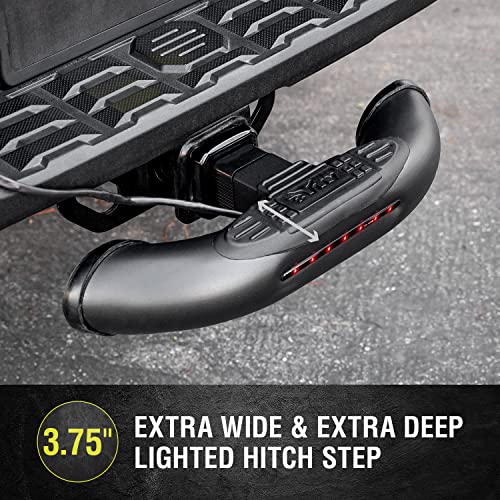 Bully BBS-1104L Black Bull Series Steel Universal Fit Truck LED Brake Light Hitch Step Fits 1.25" and 2" Hitch Receivers for Trucks from Chevy (Chevrolet), Ford, Toyota, GMC, Dodge RAM, Jeep by Bully - Image 4