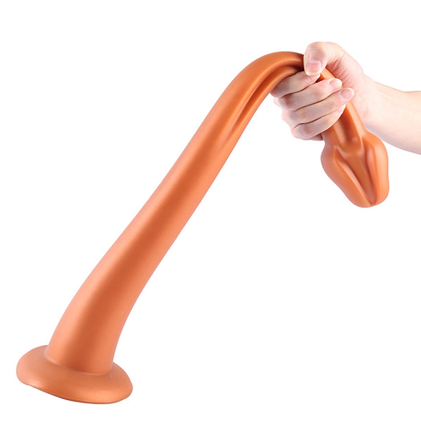 ZWBHSH Plug Anale Morbido Silicone Extra Lungo Butt Plug Dilatatore Dell'ano Vaginale Massaggiatore della Prostata Uomini E Donne Masturbatori Giocattoli del Sesso 4 Formati tra Cui Scegliere,d'oro,L