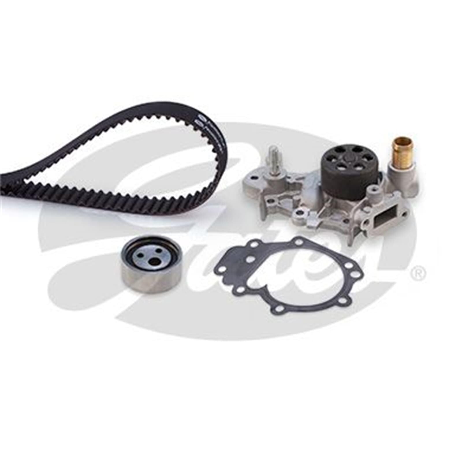 GATES KP25454XS Bomba de agua + kit de correa de distribución Número de dientes: 87 17 mm con bomba de agua Compatible con RENAULT Clio 2 Hatchback BB, CB Twingo 1 C06 Clio 1 B/C57, 5/357