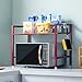 PENGFEI Küchenregal Küche Regal Storage Racks Küchen Mikrowelle Backofengestell Bodenständig Multifunktion Teller Topf Klammer Metall Einzelne Schicht, 60x32x48cm (Farbe : Weinrot)