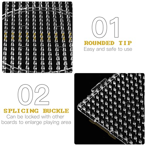Healifty 6 Pcs Grandes Miçangas Quadradas Pegboards Plásticos Plásticos Clear Pegboards 5Mm Quadrado