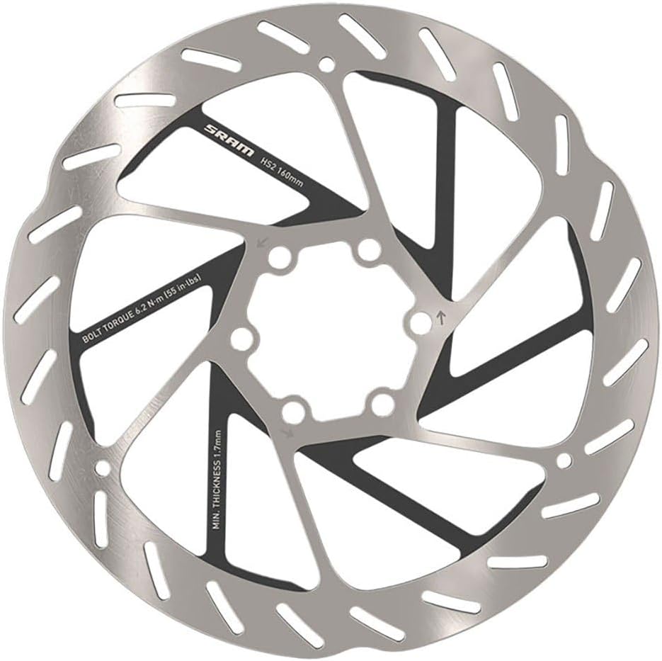 SRAM HS2 Disc Brake Rotor - 160mm, 6-Bolt, Rounded, Silver/Black