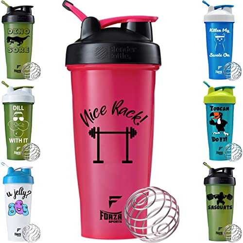 Blender Bottle x Forza Sports Classic 28 oz. Shaker - Nice Rack! - Pink Blender Bottle x Forza Sports Classic 28 oz. Shaker - Nice Rack! - Pink