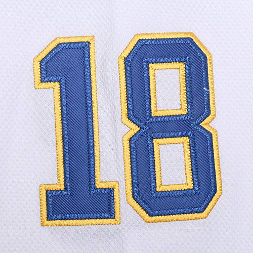 Hanson Brothers Charlestown Chiefs 16 Jack 17 Steve 18 Jeff Slap Shot Movie Ice Hockey Jersey (18 White, Medium) by BOROLIN - Image 6