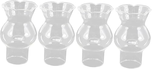 4 piezas de vidrio lámpara de aceite globo reemplazo queroseno luz cubierta para lámparas vintage y seguro para decoración del hogar e iluminación